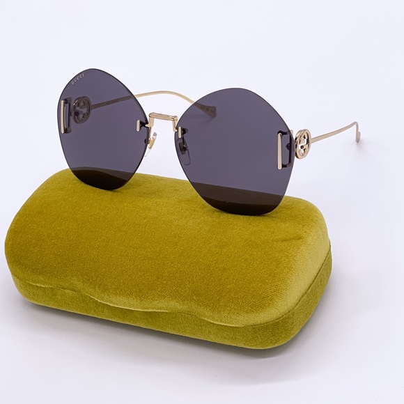 NEW GUCCI GG1203S 002 ROUND WOMEN SUNGLASSES GUCCI GG1203S - Picture 1 of 14